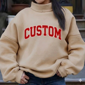Sudadera Oversize de Cuello Alto para Mujer, Estilo Contemporáneo, Ropa Casual Premium, Ajuste Holgado, Manga Larga, Proveedor para Pedidos al por Mayor - Product Image 1
