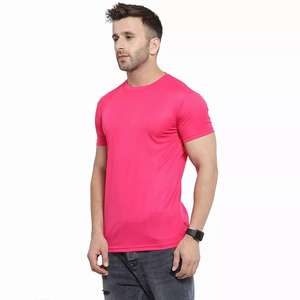 T-shirt de sport pour homme, tissu respirant et anti-transpiration, confortable et léger, idéal pour l'entraînement, la course à pied et le fitness, en vente - Product Image 4