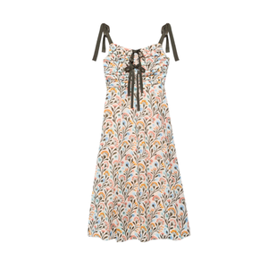 Vestido Midi con Estampado Floral para Mujer, Vestido Casual de Manga Corta - Product Image 2
