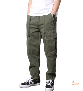 Pantalon Cargo Décontracté Homme Marque Tendance Printemps Automne Nouveau Style Vintage Rétro Coton Résistant Léger - Product Image 1
