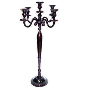 Bougeoir en métal dernier nouveau design à bas prix Candélabre de luxe à 3 bras nickelé pour la décoration de mariage - Product Image 5