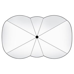 Parasole Pieghevole Universale per Auto 57x33 Pollici, Protezione Solare in Titanio Argento con Borsa per il Trasporto per Auto e Camion - Product Image 1