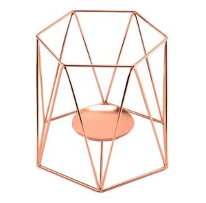 Porte-bougie en bois et verre écologiques, finition métallique plaquée or de qualité supérieure, prix de gros - Product Image 6