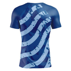 Maillots de compression pour la gym, manches courtes, logo personnalisé, protection UV, rashguard MMA sublimé pour hommes - Product Image 2