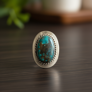Designer <b>Turquoise</b> Fine <b>Ring</b> 9.4 Grams Elegant and Stylish - Product Image 3