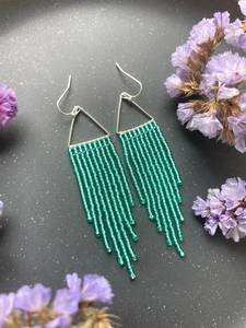 customized Color Geometric Beaded Gold Brass Beaded <b>Drop</b> Earrings Women's Bohemia Style Bronze Plated Fashion Jewelry By UO - Product Image 4