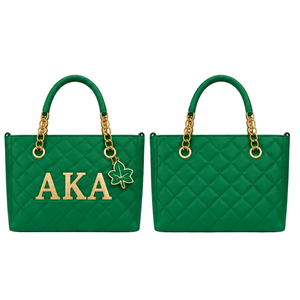 AKA Green Pink <b>Women</b> Fashion Shoulder Bag Greek Letter Graphic Top Handle Tote Handbag <b>Large</b> Capacity <b>Purse</b> for Daily Travel - Product Image 1