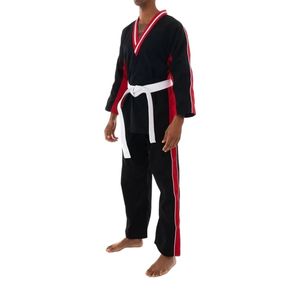 Veste blanche, pantalon bleu, uniforme de taekwondo, tenue de combat, tissu performant, équipement de taekwondo haute performance - Product Image 5