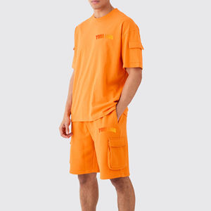 Conjunto Deportivo de Dos Piezas para Hombre, Hecho a Medida, para Verano, Playa, con Pantalones Cortos y Camiseta, con Servicio OEM - Product Image 1