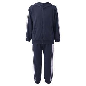 Chándales para niños de otoño e invierno de poliéster liso personalizado con cremallera para gimnasio traje deportivo conjuntos de chándales de dos piezas para niños - Product Image 2