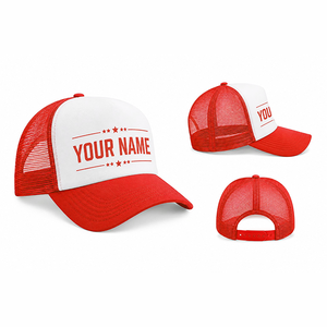 Casquette Trucker en Maille Personnalisée avec Impression de Nom, Ajustement Réglable, Unisexe, Décontractée, Printemps-Été, Design 5 Panneaux - Product Image 5