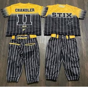 Proveedor de Uniformes de Béisbol y Sóftbol Personalizados para Adultos, Jersey 100% Poliéster con Impresión por Transferencia de Calor, Uniforme Deportivo Personalizado de Manga Corta - Product Image 2