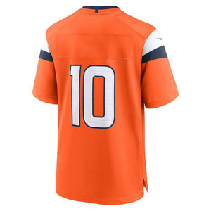 เสื้อฟุตบอลอเมริกันชาย สีกรมท่า เบอร์ 2 แขนยาว ผ้าตาข่าย สายรัดคู่ ลาย 3 มิติ แห้งเร็ว โพลีเอสเตอร์ 100% ติดกระดุม - Product Image 5