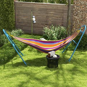 Base per Amaca Mobile Blu Cielo, Struttura in Acciaio Resistente, Adatta a Tutti i Climi, Regolabile e Supporta fino a 250 kg, Ideale per Hotel e Giardini - Product Image 2