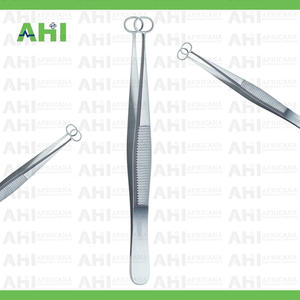 Pinzas Quirúrgicas de Acero Inoxidable Personalizadas AHI, 10 cm, Punta de Anillo Delicada, Certificación CE, Uso en UCI, Calidad Premium - Product Image 3