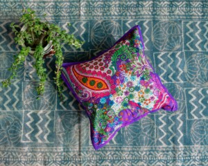 Advik Creations Cotton Kantha Handmade Eco-Friendly Reversible Envelop Closure Customizable Cushion Cover <b>Throw</b> <b>Pillow</b> Boho Home - Product Image 1
