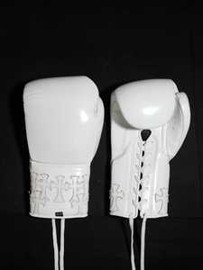 Gants de boxe professionnels en cuir de vachette véritable de qualité supérieure, fabriqués en usine, élégants et de style chrétien. - Product Image 4