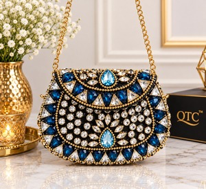 Black Rhinestone Pearl Luxury High Quality Fashion PU Evening Clutch Purse Chain Strap Floral Design for Party Wedding Banquet - Product Image 3