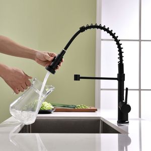 Rubinetto da Cucina Commerciale Monocomando Nero con Doccetta Estraibile per Lavello - Product Image 1