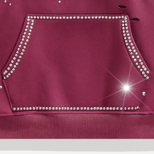 ผู้ผลิตโลโก้ตามสั่ง เสื้อฮู้ดดี้ฟลีซโอเวอร์ไซส์สำหรับผู้ชาย ผ้าหนานุ่ม สีแอปริคอตแบบสเปรย์  เสื้อพูลโอเวอร์สไตล์วินเทจ เสื้อฮู้ดดี้สตรีทแวร์สำหรับฤดูหนาว - Product Image 4