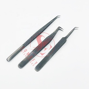 Extensions de cils de volume en acier inoxydable avec logo personnalisé de luxe, paquet blanc avec pince à cils plasma noire, grande quantité - Product Image 3