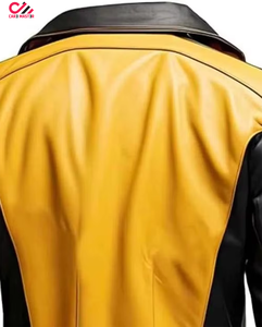 Chaqueta de Cuero Delgada para Hombre de Alta Calidad, Diseño Personalizado con Logotipo Frontal, Resistente al Viento y Transpirable, Superventas - Product Image 5
