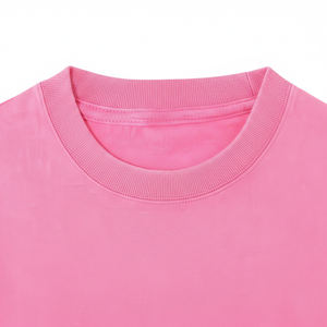 T-shirts surdimensionnés roses personnalisés en coton épais 300 g/m² pour hommes, vierges, délavés à l'acide, coupe ample vintage, style streetwear - Product Image 3