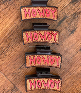 มาใหม่ล่าสุดร้อนขายสไตล์ตะวันตกทําด้วยมือเครื่องมือแกะสลักหนังผมกรงเล็บคลิปหนังกรงเล็บอุปกรณ์เสริมผมสําหรับผู้หญิง - Product Image 2