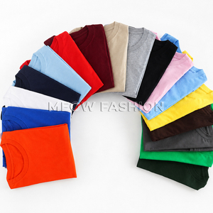 T-shirts en coton unisexe, lot en gros, couleurs unies, tailles assorties, vêtements d'été, stock prêt à expédier, Bangladesh, T-shirts simples - Product Image 1
