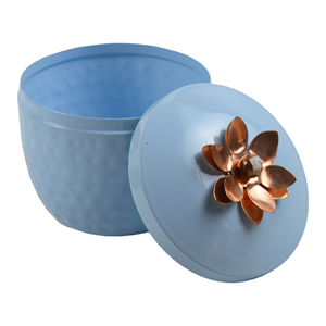 Boîte de rangement en métal colorée pour bonbons, fruits secs, café, avec bacs en bois inclus, idéale pour la cuisine - Product Image 5