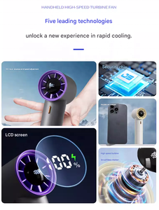Ventilador de Mano F368 - Mini Ventilador Recargable Silencioso, Portátil, sin Escobillas, con Flujo de Aire de Alta Presión y Gran Volumen - Maravilla de Refrigeración - Product Image 3