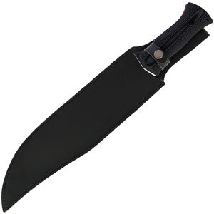 Cuchillo de Caza Grande Hecho a Mano con Hoja Dentada de Acero Inoxidable, Mango de Micarta y Funda de Cuero, Personalizable OEM, Cuchillo de Camping - Product Image 6