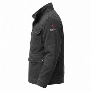<b>Lightweight</b> Casual Men <b>Denim</b> <b>Jacket</b> <b>Denim</b> Coat with Classic Collar Button Up Front Chest Pockets and Timeless Everyday Style - Product Image 6