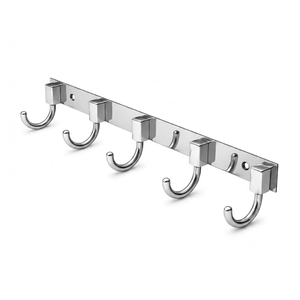 Apartment Organizer 8 Hook Metal Wall Mounted Storage <b>Rack</b> Heavy Duty Coat Jacket Bag Towel Holder Space Saving Home Organizer - Product Image 2