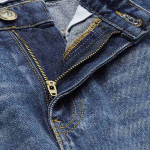Pantalones vaqueros de hombre de pierna ancha con lavado a la piedra, de cintura alta, informales, de algodón transpirable de peso medio, con cierre de botón frontal, estilo primavera - Product Image 6