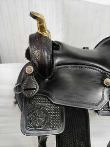 Selle d'équitation en cuir de style western, design artisanal, arceau en fibre plastique, couleur personnalisée, 100% cuir teint à la cuve, style tendance - Product Image 2