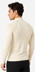 T-shirt de yoga pour homme à col montant, vêtement de sport à manches longues, t-shirt d'exercice de yoga pour homme, t-shirt de base à manches longues ajusté pour homme - Product Image 4