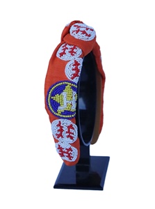 Nouveau serre-tête perlé élégant des Bulldogs de Géorgie pour femmes et filles, fait main, avec nœud spirituel de football, ajustement confortable - Product Image 6