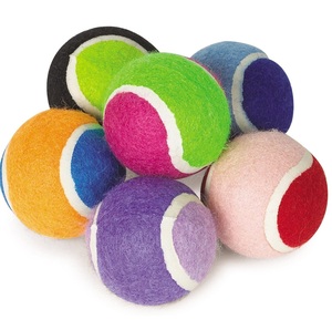 Balles de tennis pour chiens à fort rebond, bicolores, en caoutchouc souple, pour la plage, fabriquées en caoutchouc naturel, pressurisées - Product Image 5