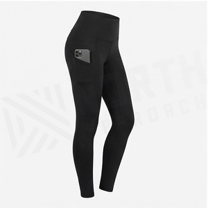 Ensemble de yoga 2 pièces North Approach, fermeture éclair intégrale sur le devant, noir uni, tissu respirant, vêtements de sport pour femmes - Product Image 3