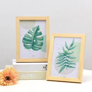 Modern 30x40 Creative Square Picture <b>Frame</b> Solid <b>Black</b> UV Printed Pine Wood Photo <b>Frame</b> Home Decoration with Iron Metal Type - Product Image 3
