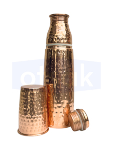 Bouteille d'eau en cuivre OTSAK Premium avec couvercle en cuivre, bouteille d'eau portable pour le bureau, l'extérieur, la maison, le camping, 34 oz (1000 ml) - Product Image 3