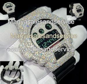 Montre en acier inoxydable Mossinate Fashion avec quartz et moissanite pour homme, cadran en verre, testeur de diamant, bracelet à fermoir, étanche 10 bars - Product Image 2