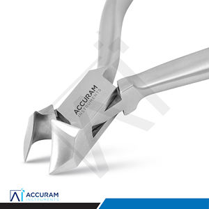 Accuram Coupe-ongles en forme de lune, pince à cuticules, coupe-ongles en acier inoxydable avec verrouillage arrière, outil de podologie pour ongles épais, manucure et pédicure - Product Image 4