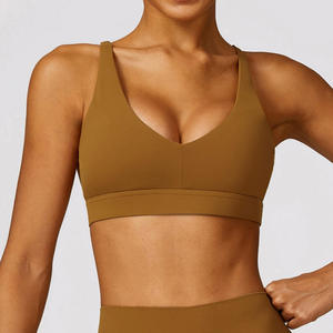 Women Seamless Sports <b>Bra</b> High Quality Running Soft Athletic Workout Sports Fitness <b>Bra</b> Solid Color <b>Low</b> Price - Product Image 3