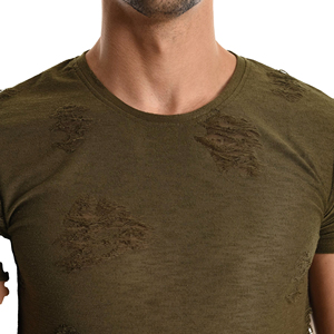 T-shirts pour hommes effet vieilli 100% coton Écologiques Fournisseur direct d'usine OEM Expédition rapide Garantie de qualité Manches courtes - Product Image 6
