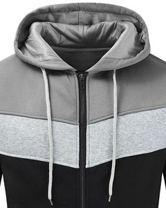 Mens Woven Polyester Cotton Hoodies Sherpa Lined Solid Winter Sweatshirt Jacket with Hood Digital Printed Polyester Cotton <b>Blend</b> - Product Image 4