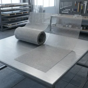 Malla de Alambre Galvanizado en Rollo, Servicio de Desenrollado, Uso Industrial, Lámina Metálica Perforada Galvanizada Industrial Avanzada - Product Image 1