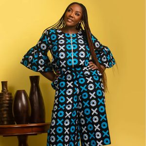 Tela africana estampada en cera de primera calidad, 100% algodón, textil Ankara para vestidos, producción de ropa de Ghana, estampado africano. - Product Image 1