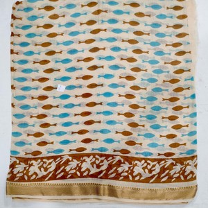Eco Friendly Cotton Block Printed Sarong <b>Beach</b> Cover Handmade Indian Floral Pareo Lightweight Summer Resort Wear <b>Wrap</b> Women's - Product Image 1